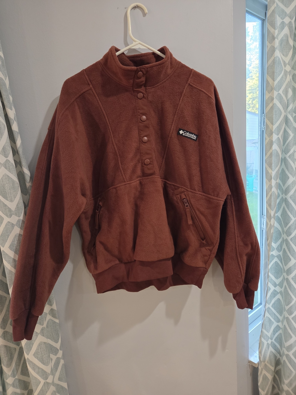 Columbia Women's Rust Brown Snap-Neck Fleece Pullover
